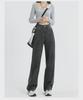 Women's High Waist Plush Wide-Leg Jeans: Thick, Loose, and Versatile for Spring, Autumn, and Winter.