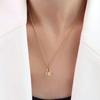 Personalized Retro Titanium Steel Lock Necklace for Women - Geometric Pendant, Versatile and Simple Design.