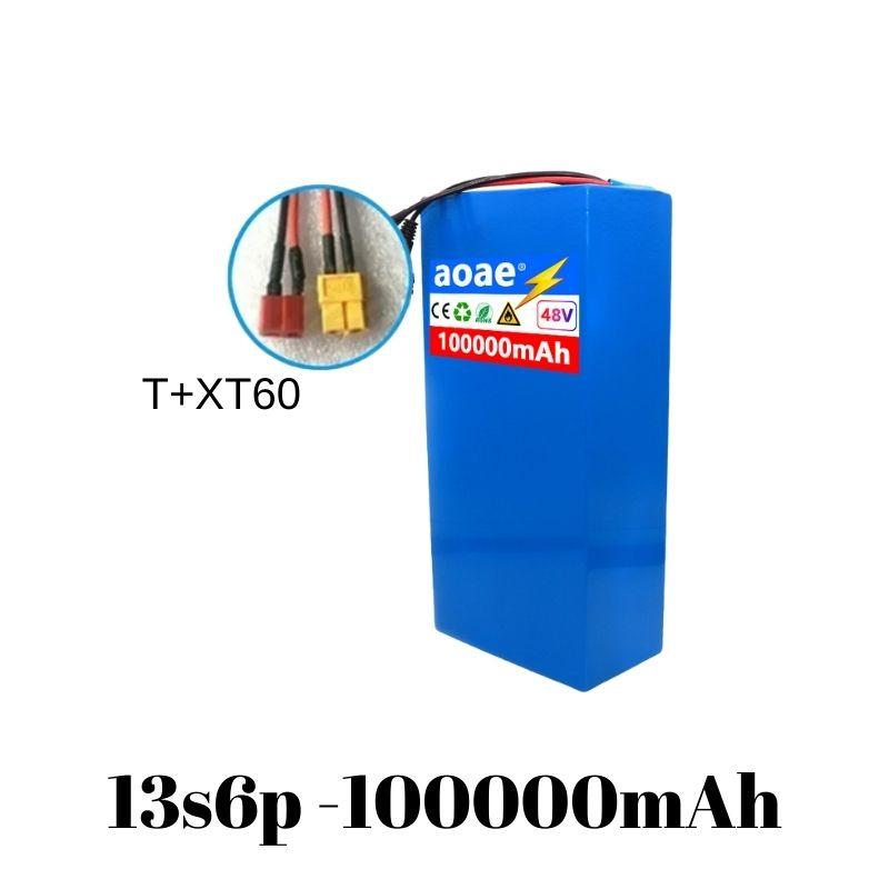 100%18650Original 48V 100Ah 13s6p Lithium-Batteriepaket 48v 100000mAh 2000W Citycoco Motorroller-Batterien Eingebaut 50A BMS