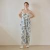 Lunaluz Women Modal Cotton Strap Sleeveless Bra Cup Two Piece Pajamas
