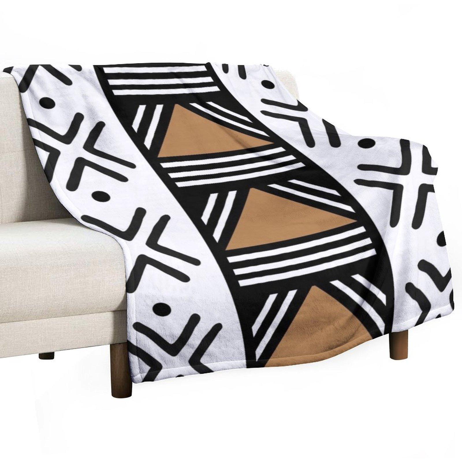 

Африканский tribal Bogolan узор Плед для зимы Пляжный Пушистые Волосы Пледы 30x40in