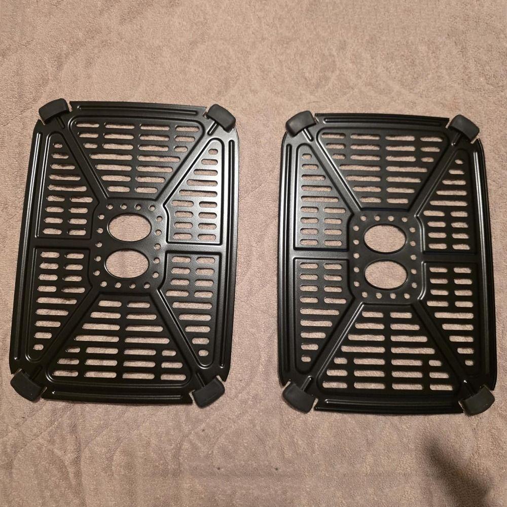 Oil Separator Air Fryer Grill Plate Non-Stick Grill Pan Air Fryer Liner  Dual Basket Air Fryer