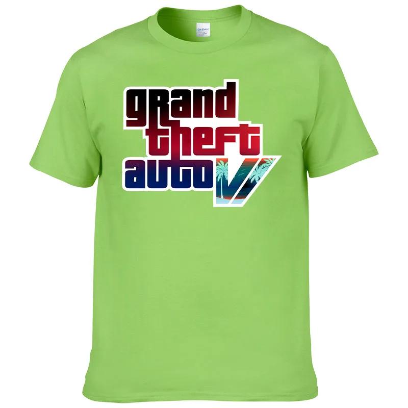 2023 Sommer Neues Herren T-Shirt Grand Theft Auto Gta Spiel Print T-Shirt 100% Baumwolle Rundhals Top Street Kurzärmlig F118