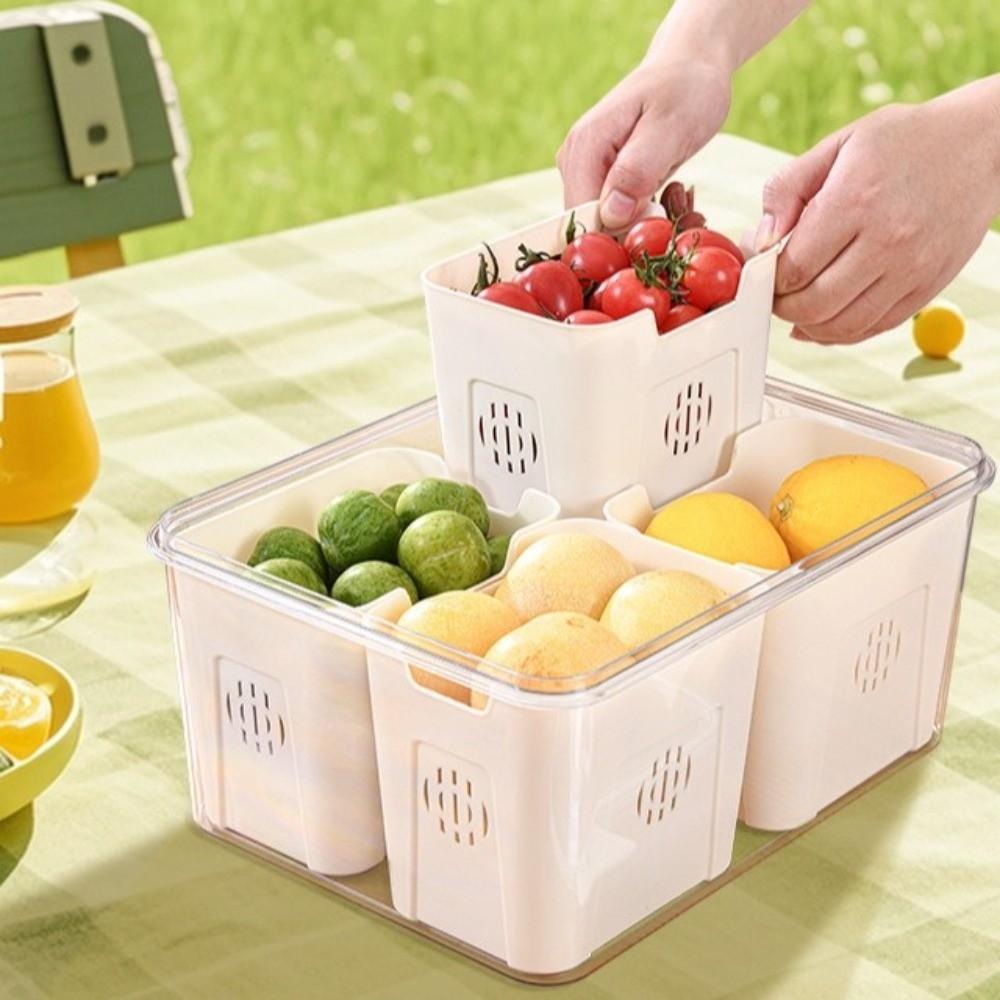 Large capacity Food Storage Boxes 2/3/4/8 grids Compartment Storage Container