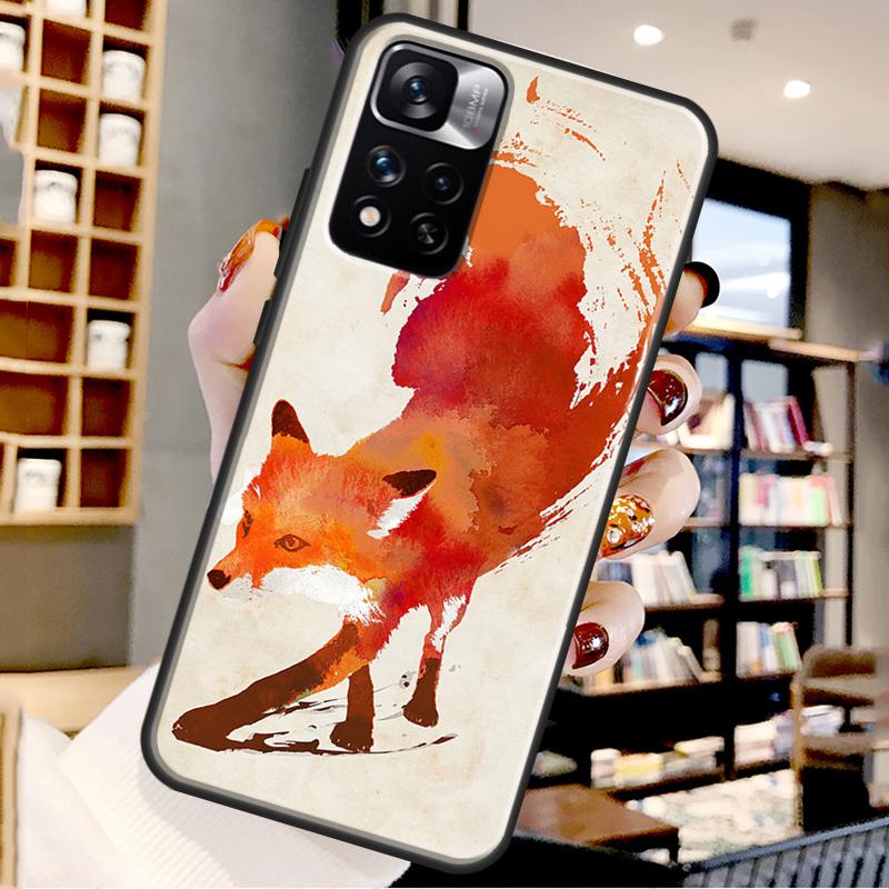 Cute Animal Fox Case For Xiaomi Redmi Note 12 11 10 9 8 Pro Note 12S 11S 10S 9S Cover For Redmi 9 10 12 C