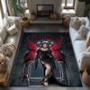 Gothic Illustrations Customizable Name Floor Rug Office Rug Design for Bedrooms Dining Room Entryway Outdoor Antislip Carpet Decorate Offices