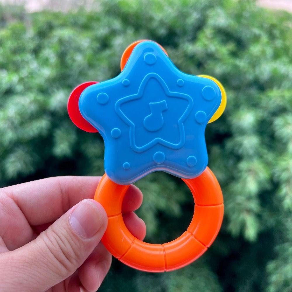Non-Toxic Musical Instrument Toys Chewable Hand Bell Toys Grasping Listening Baby Rattle  Kids Gift
