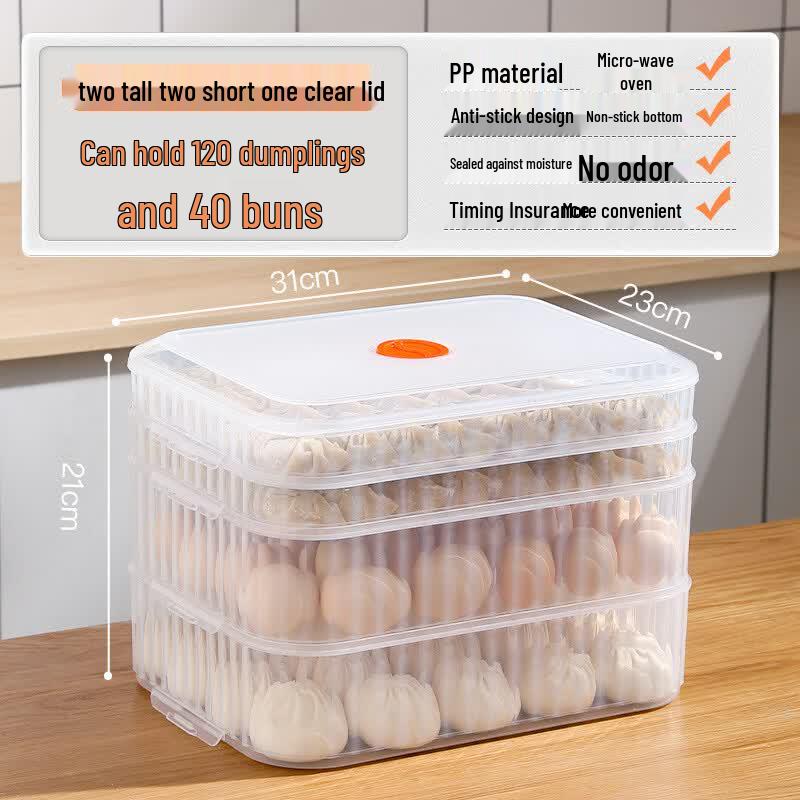 ChuyiQi Clear Plastic Fresh-keeping Storage Box Set