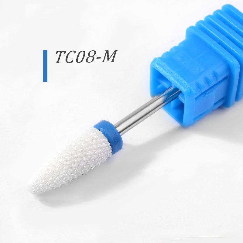 Ceramic Bullet-Shaped Nail Drill Bit for Nail and Dead Skin Removal