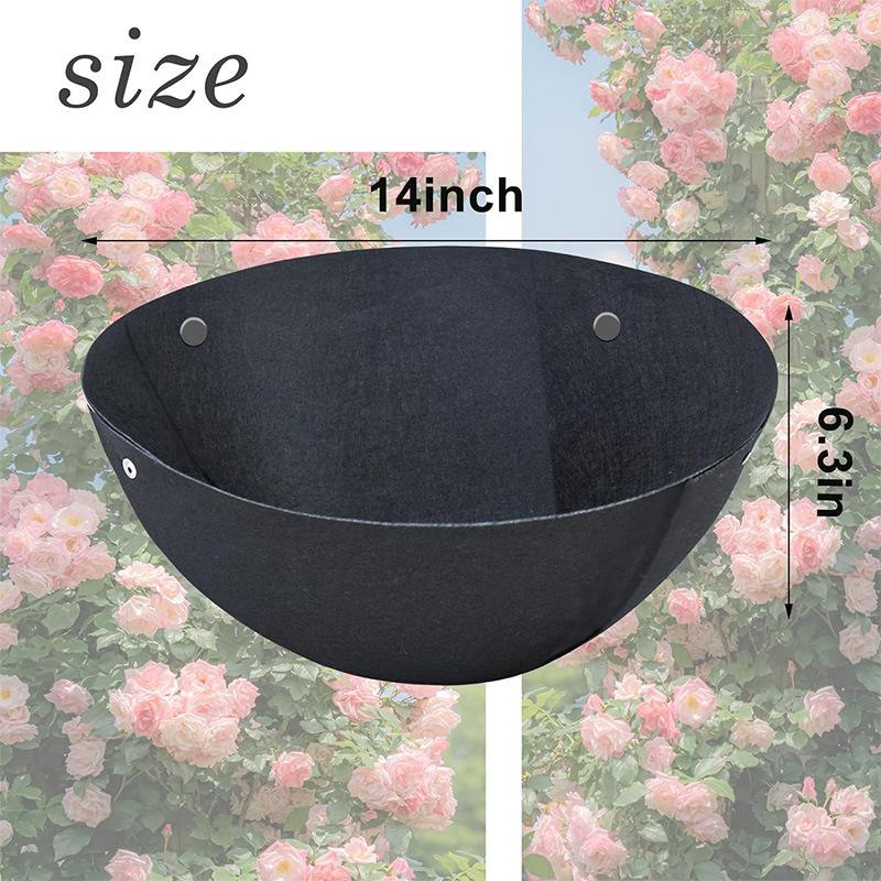 3 Pack Non-Woven Hanging Basket Liner Round Fabric Planter Replacement Liner Felt Plant Basket Insert Kit