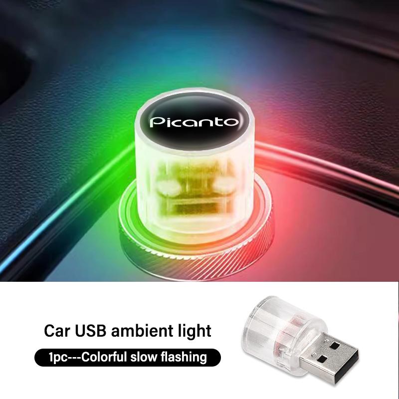 Mini USB LED Car Light Auto Interior Atmosphere Light Auto Colorful Lamp For KIA K1 Cerato Soul Venga Forte Spectra Sedona Niro