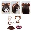 Monkey Costume Monkey Ear Headband Tail Bowtie Glove and Skirt Halloween Lemur Dress Up Outfit for Kid Halloween Cosplay