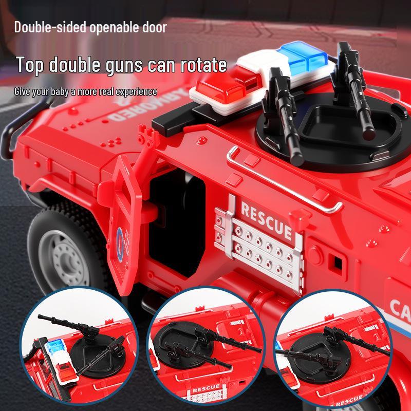 Children's Double-Door SWAT Car Inertia Toy - Off-Road Claw Machine for Boys