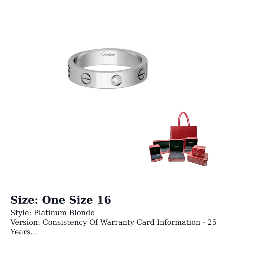 CARTIER LOVE 18K Zelta Dimanta Gredzeni