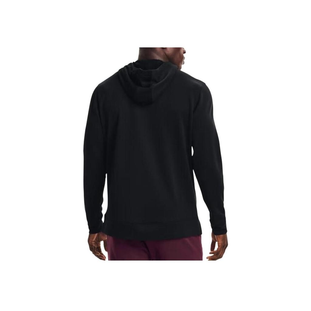 Under Armour Düz Renk Bağcıklı Kapüşonlu Sweatshirt Uzun Kollu Erkek Üstleri Siyah 1366259-001