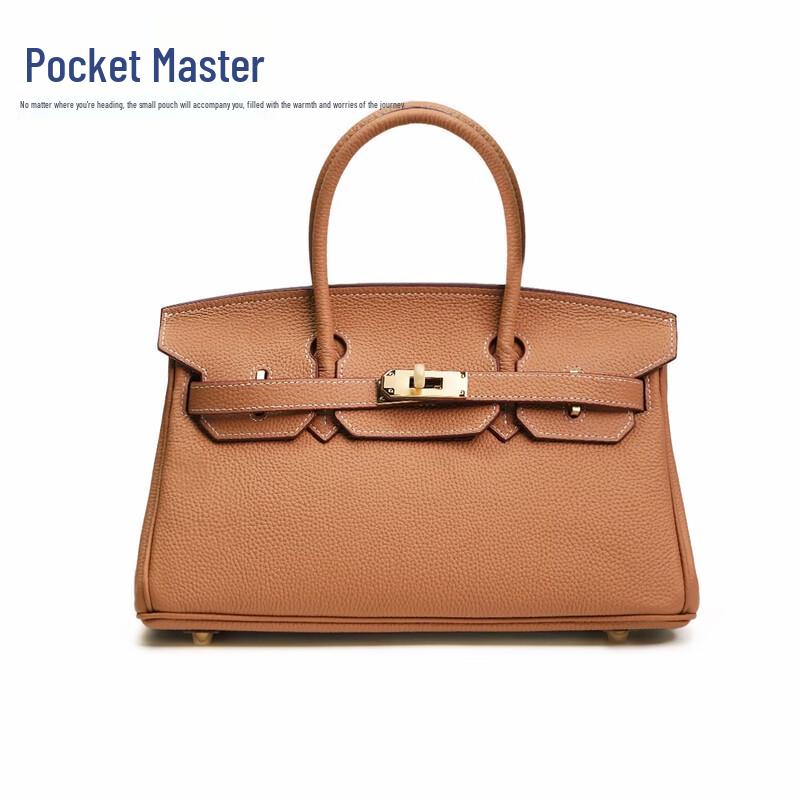 Bolsa de Mão Dou Xiaozhu Estilo Birkin em Couro Premium