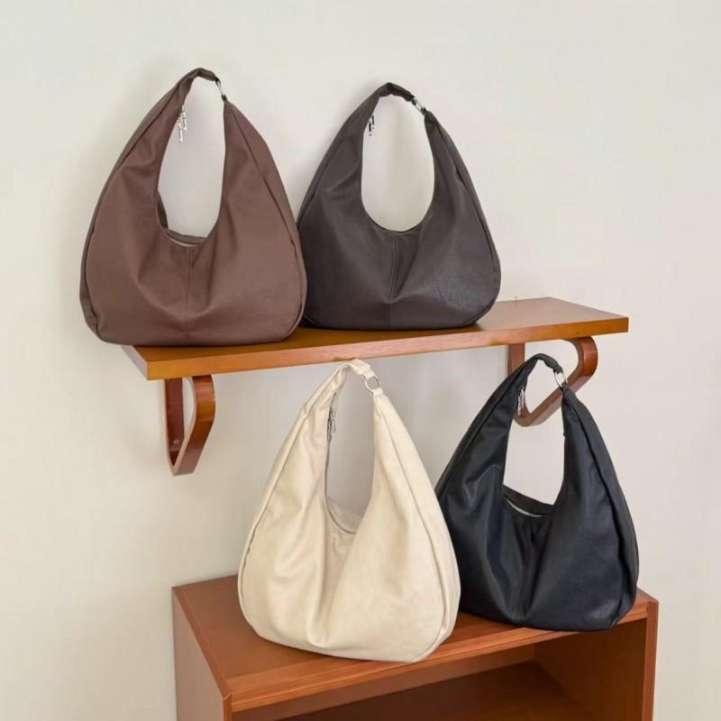 Soft Suede Tote Bag Women Large Capacity Crossbody Shoulder Vintage Korean Style Minimalist Daily Use
