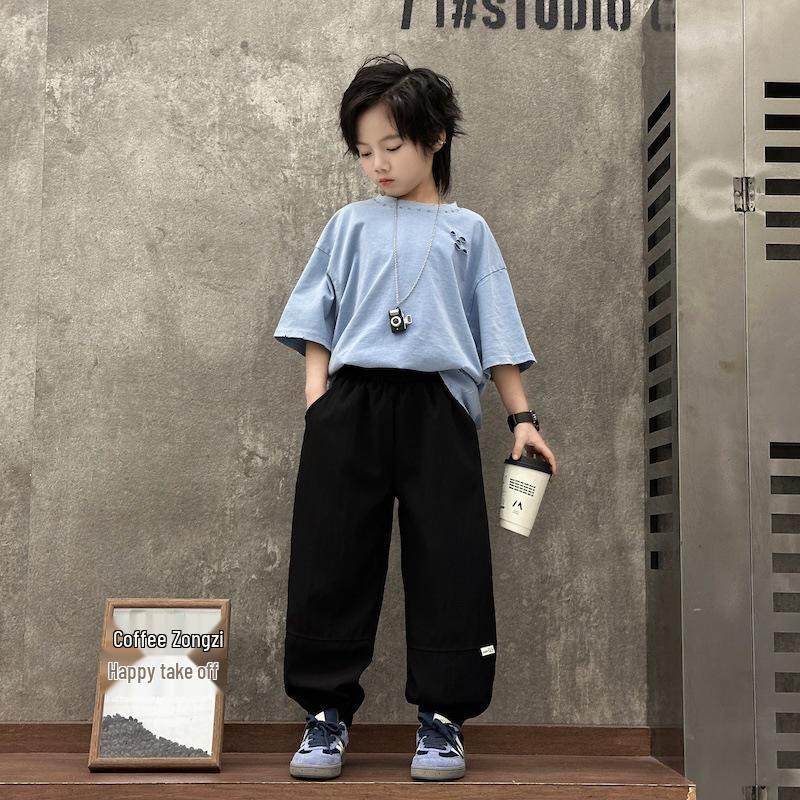 

New Summer Thin Breathable Jogger Pants for Kids 90 cm