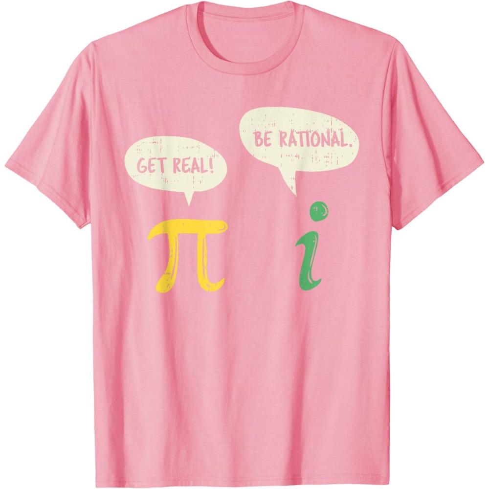 Women Summer Short Sleeve Tee Top Vintage Style Funny Math Pi and I Dialogue Print T Shirt Casual Stylish