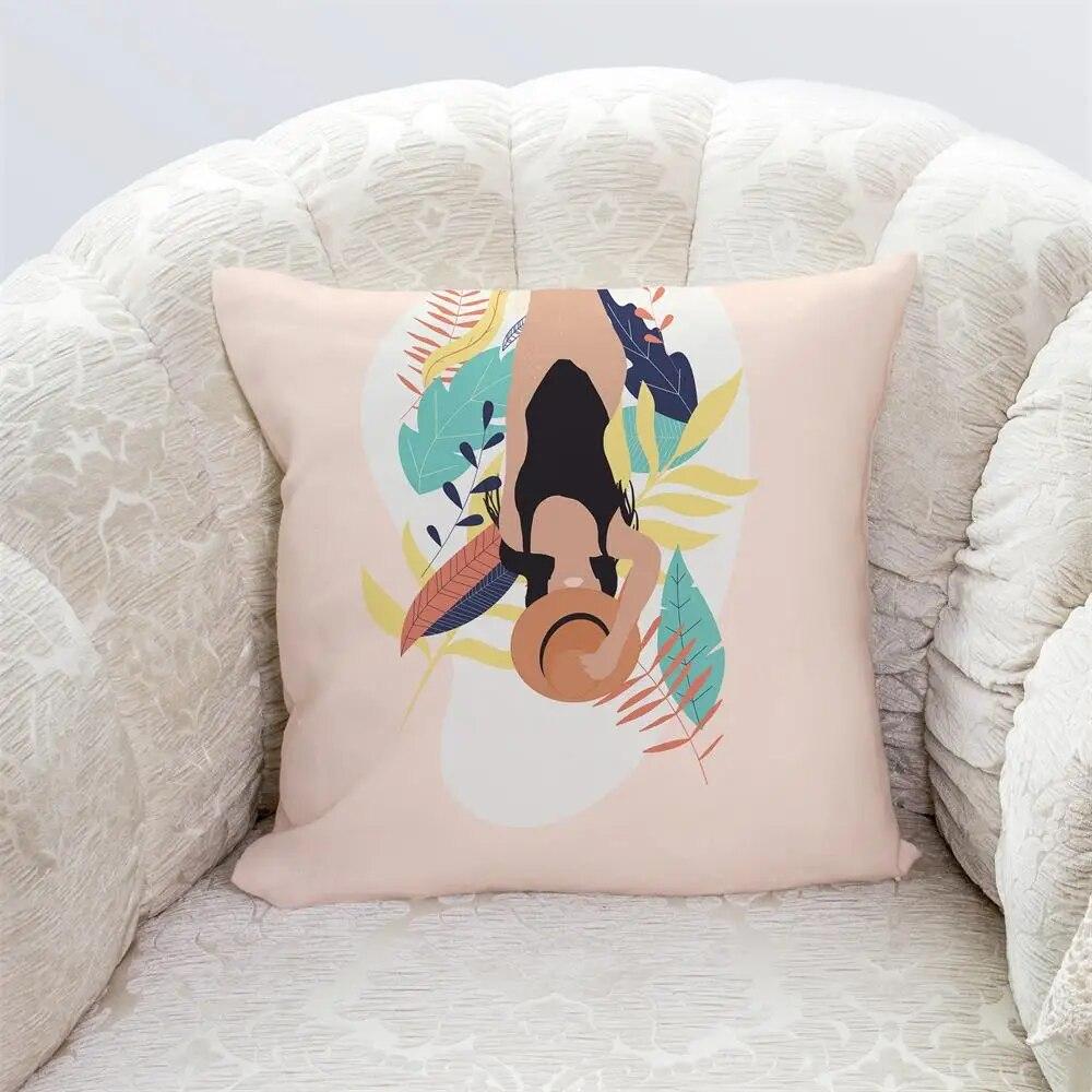 Bedroom Living Room Home Cushion Cover Geometric Abstract Pillowcase Modern Office Decor