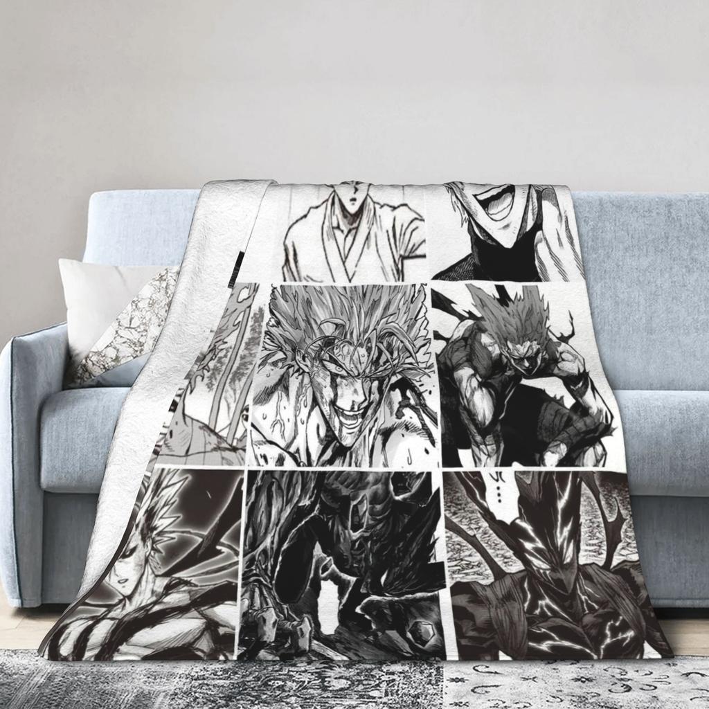 Garou's Evolution Blanket OnePunchManS Anime Wool Funny Breathable Throw Blankets for Coverlet Winter