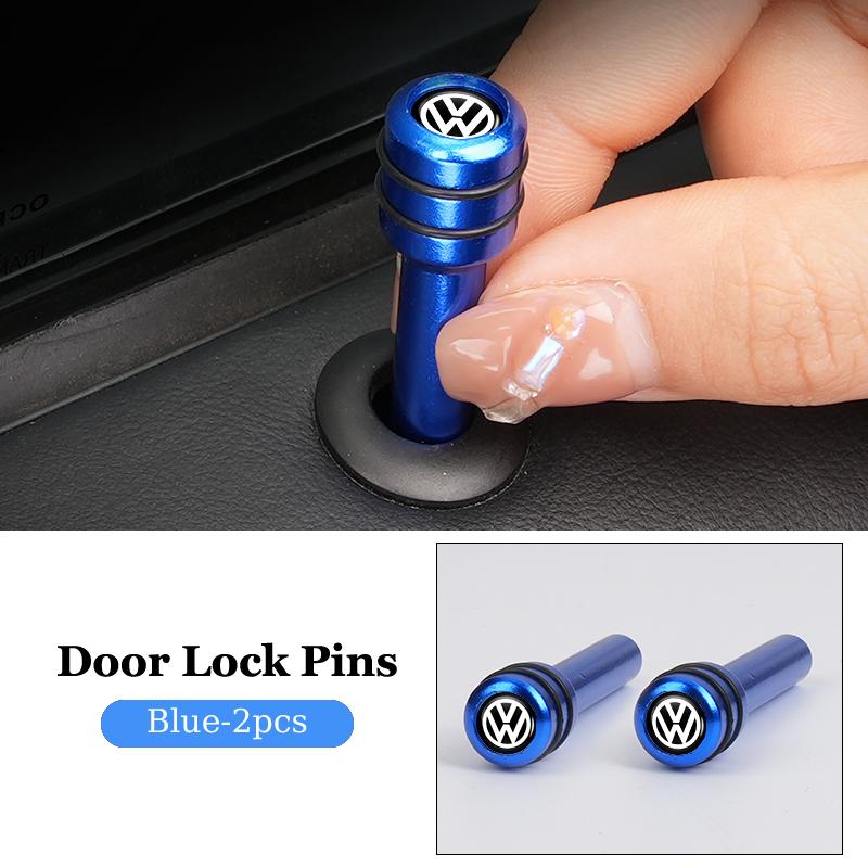 

2026 Hot For Volkswagen VW Car Security Door Pin Lock Alloy Door lock Knod Cover For Volkswagen VW Passat Golf Tiguan Polo Sciro