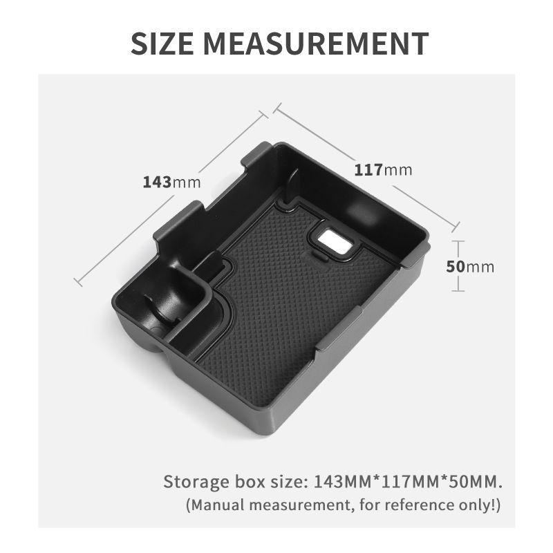 For MG3 Hybrid 2024 2025 Center Console Armrest Storage Box Interior Accessories Car Storage Box Organizer Tray ABS Black
