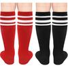 Olreco Toddler Soccer Socks Boys Girls Soccer Socks Kids Knee High Socks for Toddler Girls Toddler Tube Socks with Stripes