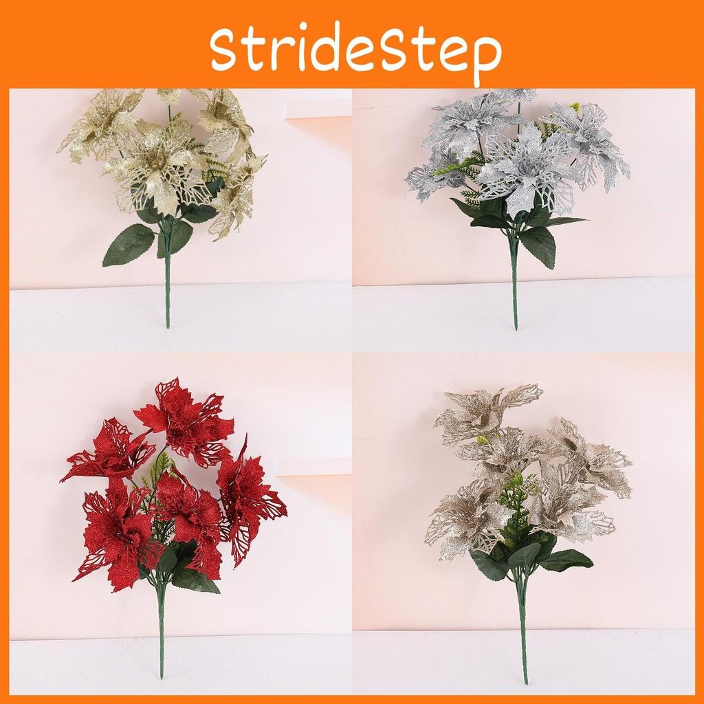Christmas Decorative Flower With Bright Colors Party Home Decor Fake Flowers
