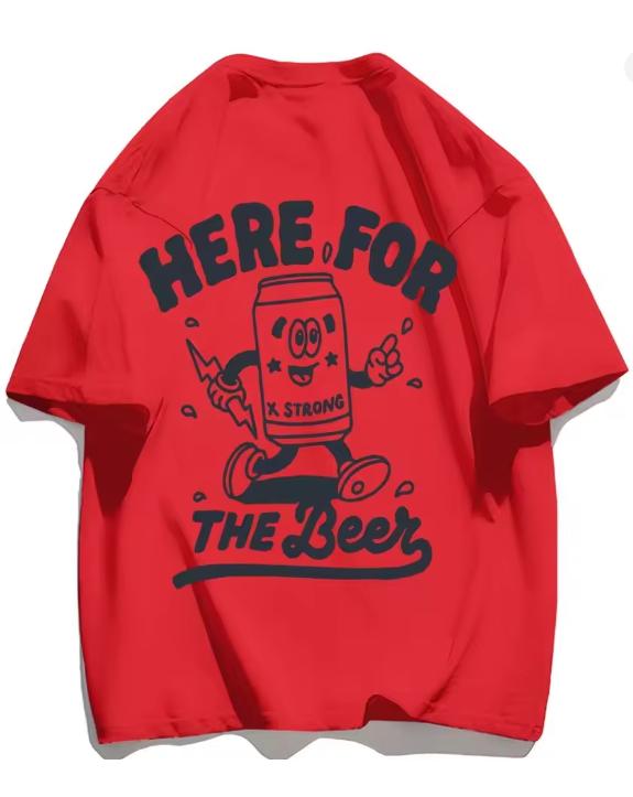 Fashionable Summer Unisexs Fun Can Print Comfortable And Breathable Round TShirt Outdoor Street Casual Top