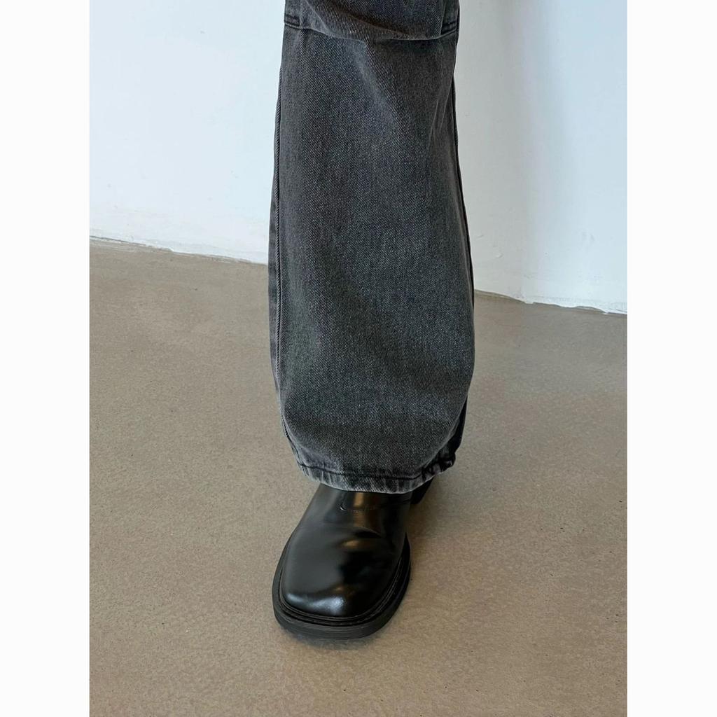 Męskie Jednostopowe Lenie Skórzane Modne Dojazdy Wysokie i Niskie Palce Gumka Skórzane Modne Buty Derby