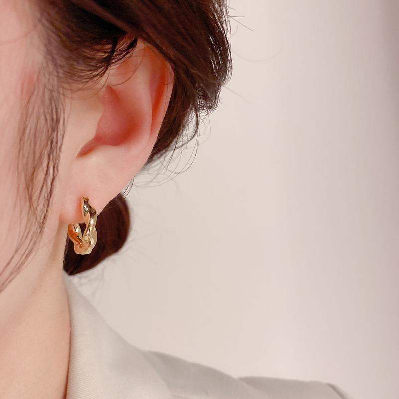 Female Summer Light Luxury Niche Twisted Earrings