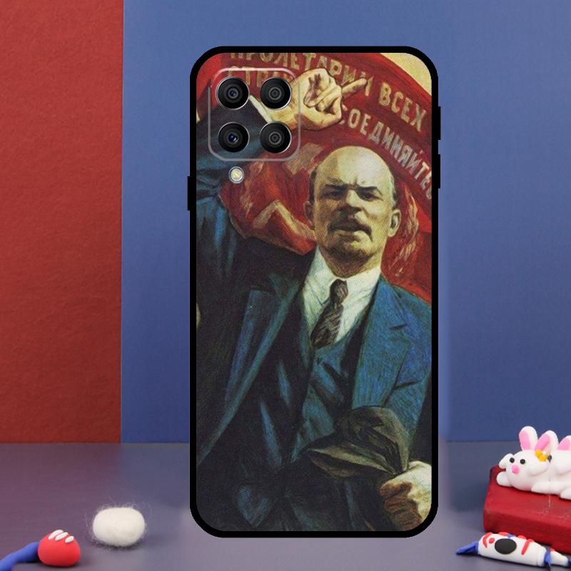 Lenin Soviet Union Flag For Samsung Galaxy M31 M51 M33 M13 M23 M53 M15 M55 M14 M34 M54 M20 M30s M32 M52 Phone Case