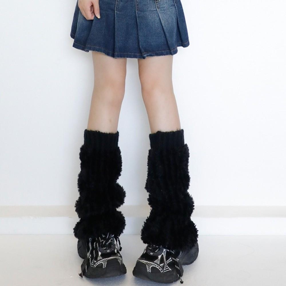Solid Color Leg Warmers Harajuku Middle Tube Socks New Boot Covers  Gift