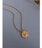 European Style Geometric Pendant Necklace for Women, 18K Gold-Plated Titanium Steel, Simple and Elegant Design.