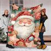 1pc Christmas Ornaments Outdoor Flannel Blanket Soft All Season Polyester Throw , Perfect for Picnics & Travel , Picnic Accessory