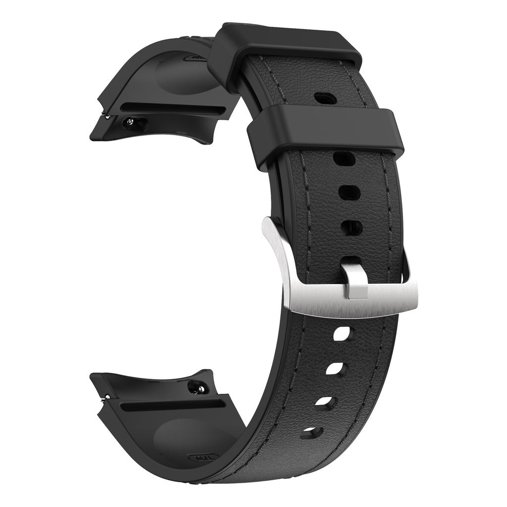 Cinturino in Silicone+Pelle per Samsung Galaxy Watch 7 6 5 4 FE 40mm 44mm Braccialetto Cinturino Orologio 6 4 Classic 43/47mm 42/46mm Correa