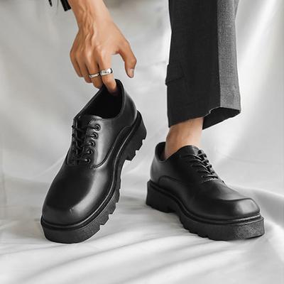 Herrenmode Lässig Rindsleder Herren Square Toe Schnürschuhe Formell Business Lederschuhe Abendschuhe Britisch Atmungsaktiv Größe 39-44