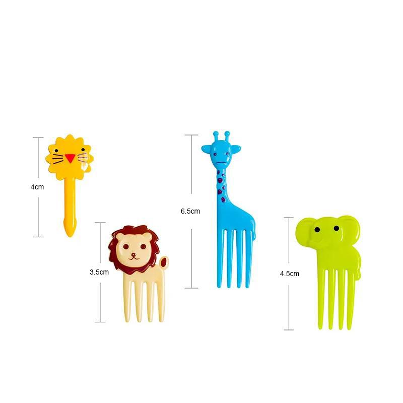 10 Teile/satz Tier Obst Gabel Bento Mittagessen Lebensmittel Grade Kunststoff Mini Cartoon Kinder Kuchen Obst Zahnstocher Bento Zubehör Party Dekoration