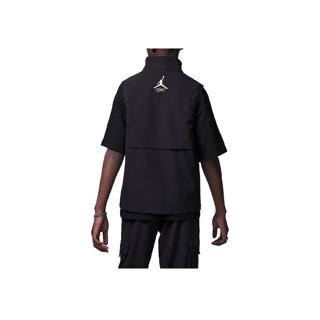 Jordan Flight Solid Color Multi-Pocket Work Vest Kids Vests Black FV3154-010