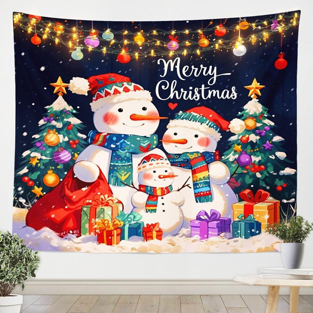 Frohe Weihnachten Wandteppich Neujahr Hintergrund Wandbehang Dekoration Kamin Strümpfe Geschenke Hängestoff