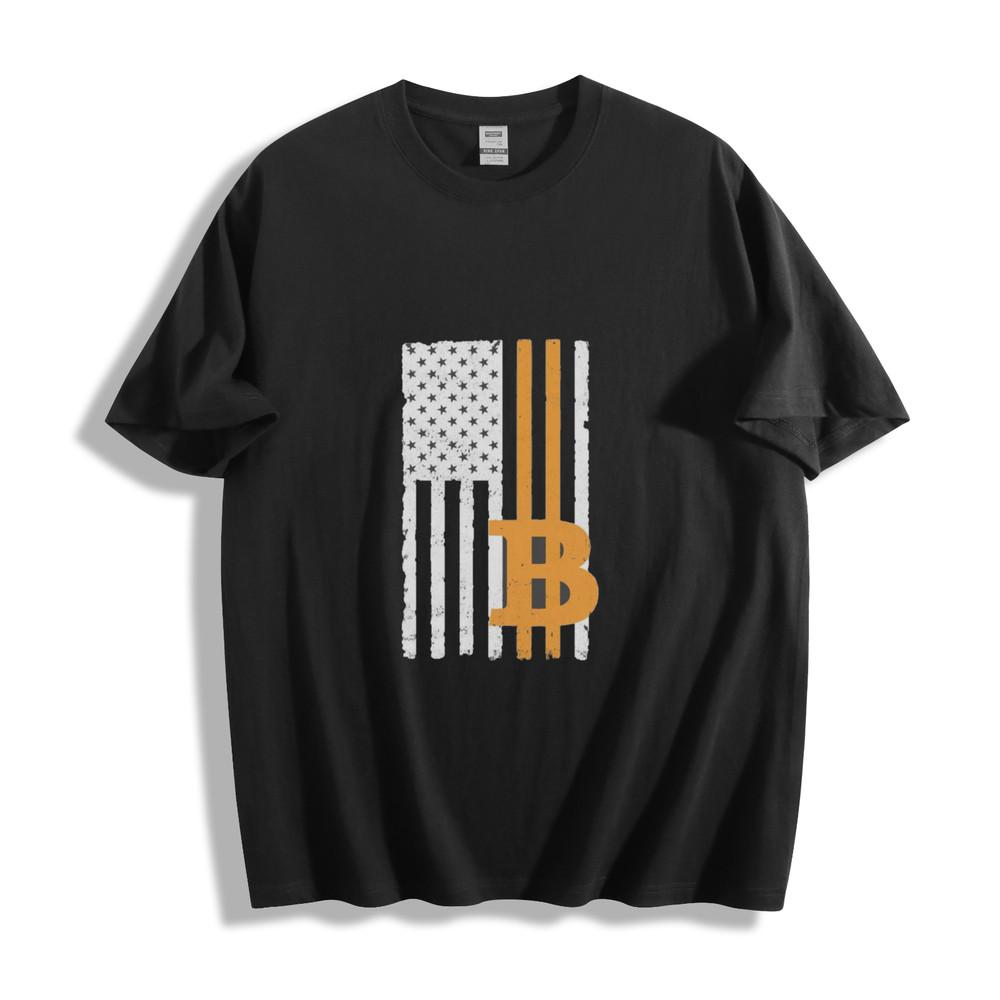 

Bitcoin USA Flag T-Shirt - Patriotic Crypto Fusion Unisex Tee XL
