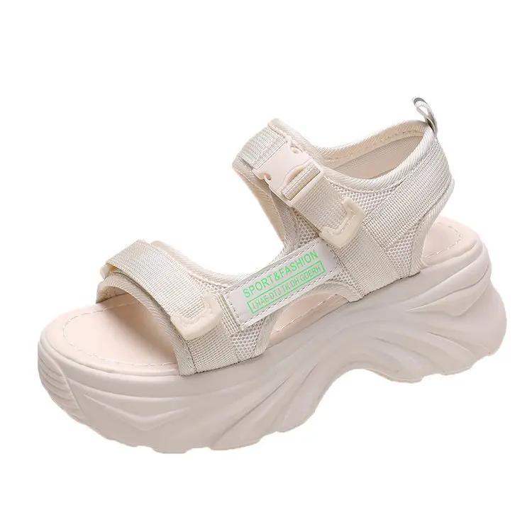 

Fashion Thick-soled Women Shoes Elevated Beach Casual Women s Sneakers Breathable and Comfortable Sandals Women s Sandals 35
