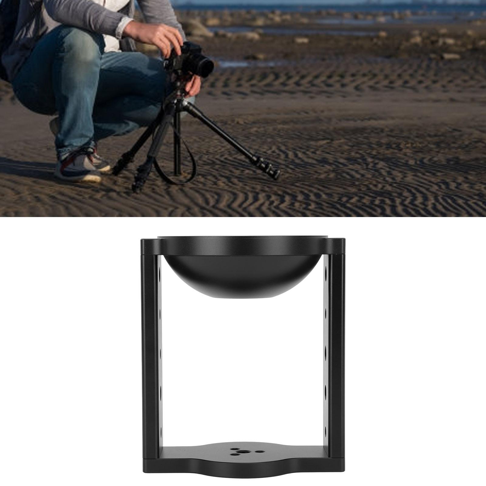 Rialzo Sferico per Testa Treppiede in Metallo Versatile Lega di Alluminio 100mm 22lb CNC Integrato Rialzo Sferico per Testa Treppiede 100mm per Fotogr