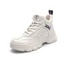 New high-top little white shoes 2025 spring and summer fashion thick-soled breathable casual shoes sports dad shoes women's Martin boots