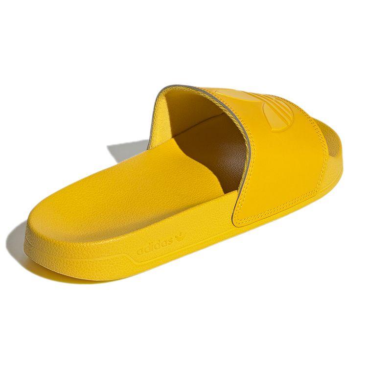 Adidas Originals Adilette Lite Simple Slip-On Rubber Sole Non-Slip Slide Sandals Unisex Sandals Misty-Yellow GX8893