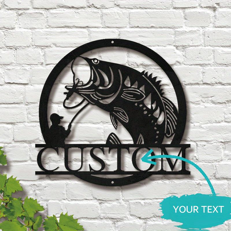 

Custom Angler Metal Wall Art, Bass Fishing Nameplate for Men, Fisherman Gift Idea, Sturdy Metal Sign Indoor Decor 12inch/30cm