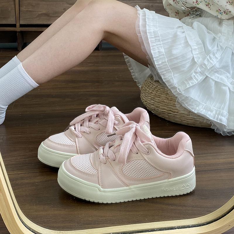 Platform niche retro board shoes women's tide 2 summer new leisure sports versatile white shoes