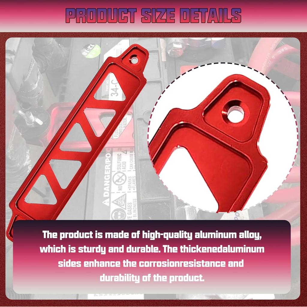 Aluminum Alloy Battery Tie Down Bracket, Hold Down Bracket Holder,Car Accessories.