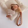Bag Pendant Cute Fabric Mushroom Keychain Soft Stuffed Keyrings with Lanyard  Gifts